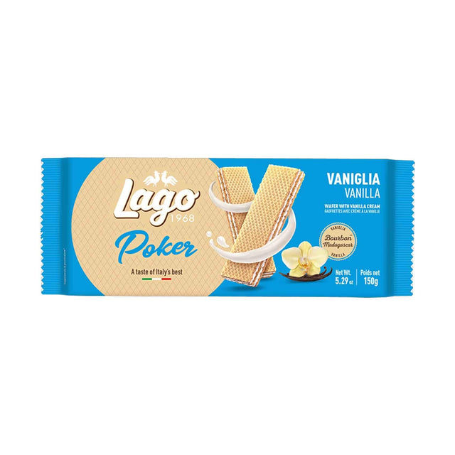 Lago Poker Vanilla Wafer Cookies | Italian Wafer Biscuits | Asian Grocery UK