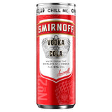 Smirnoff Vodka and Cola Can 250ml