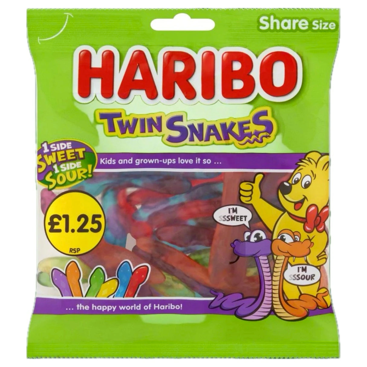 Haribo Twin Snakes (PM: 1.25) 140g