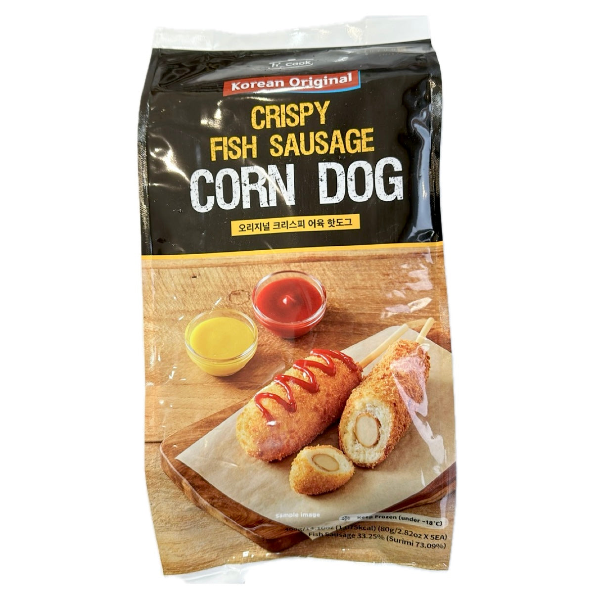 H’Cook Korean Original Crispy Fish Sausage Corn Dog (5x80g) 500g