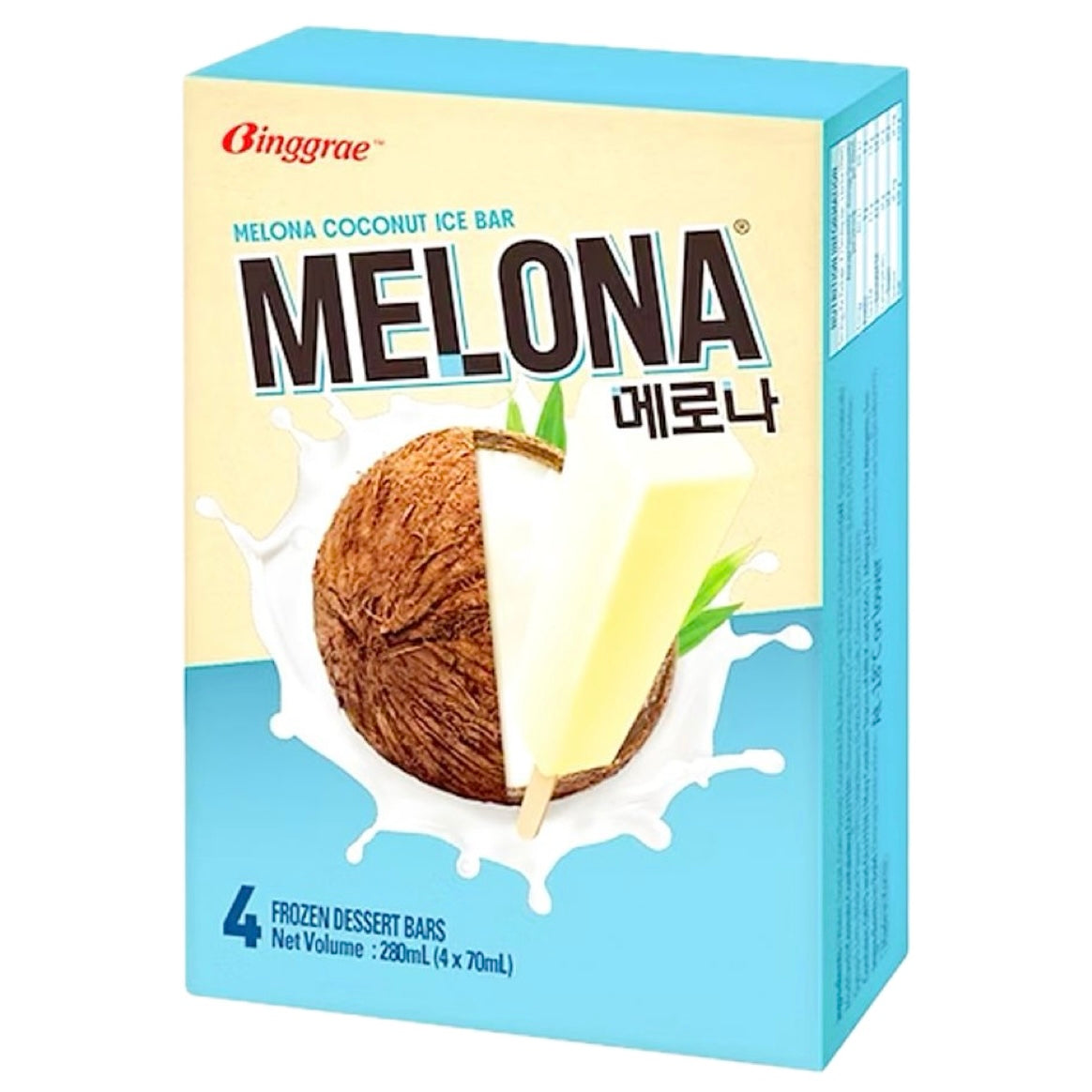 Binggrae Melona Plant Base Ice Stick Coconut Flavour 240ml