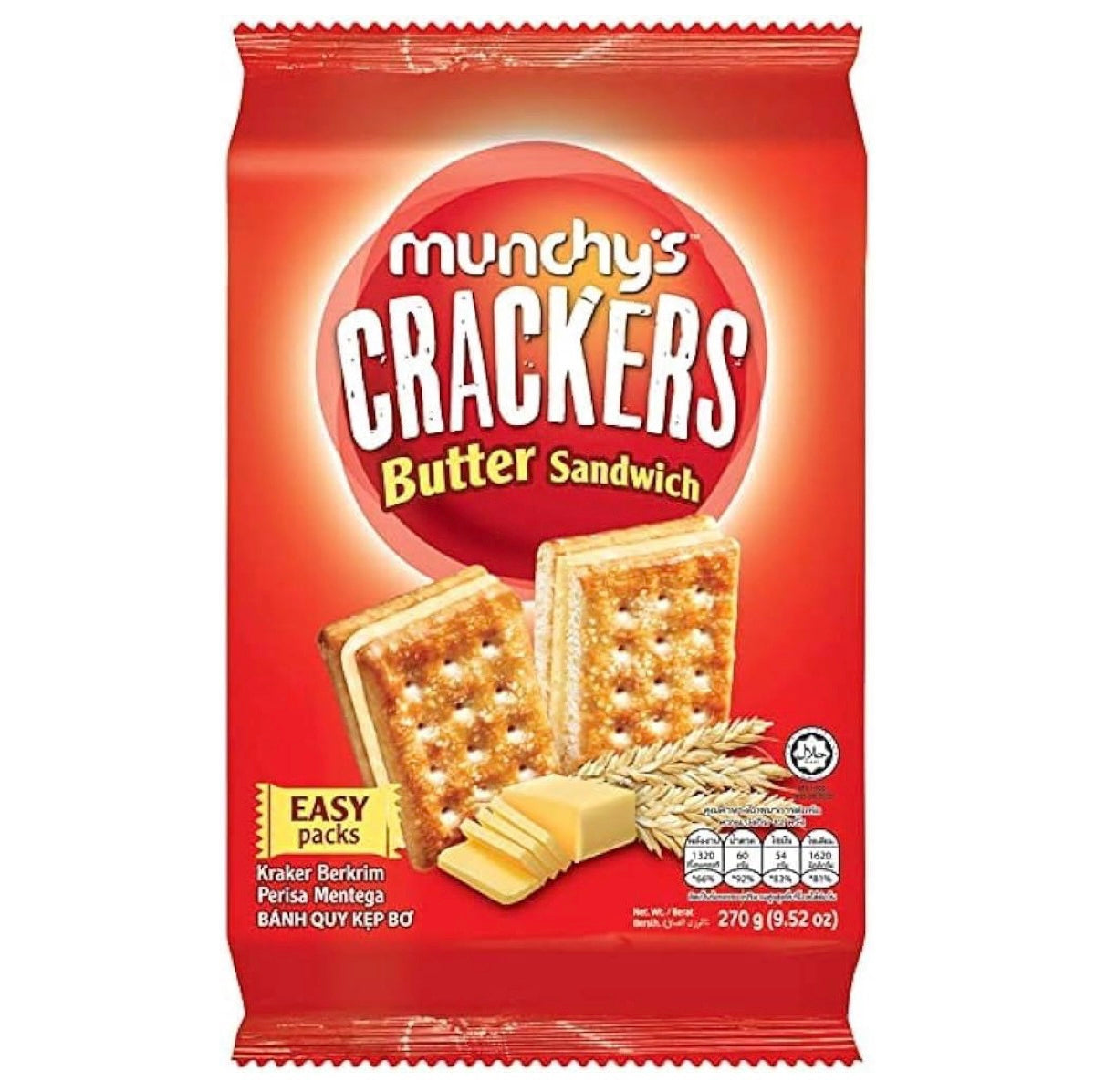 MC Munchy’s Cracker Butter Sandwich 270g