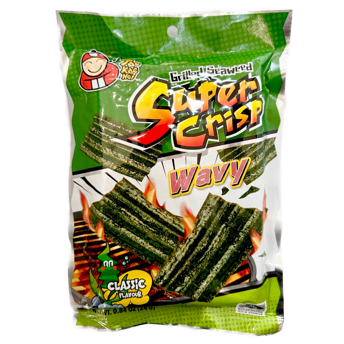 Tao Kae Noi Grilled Super Crisp Wavy Seaweed Classic 24g