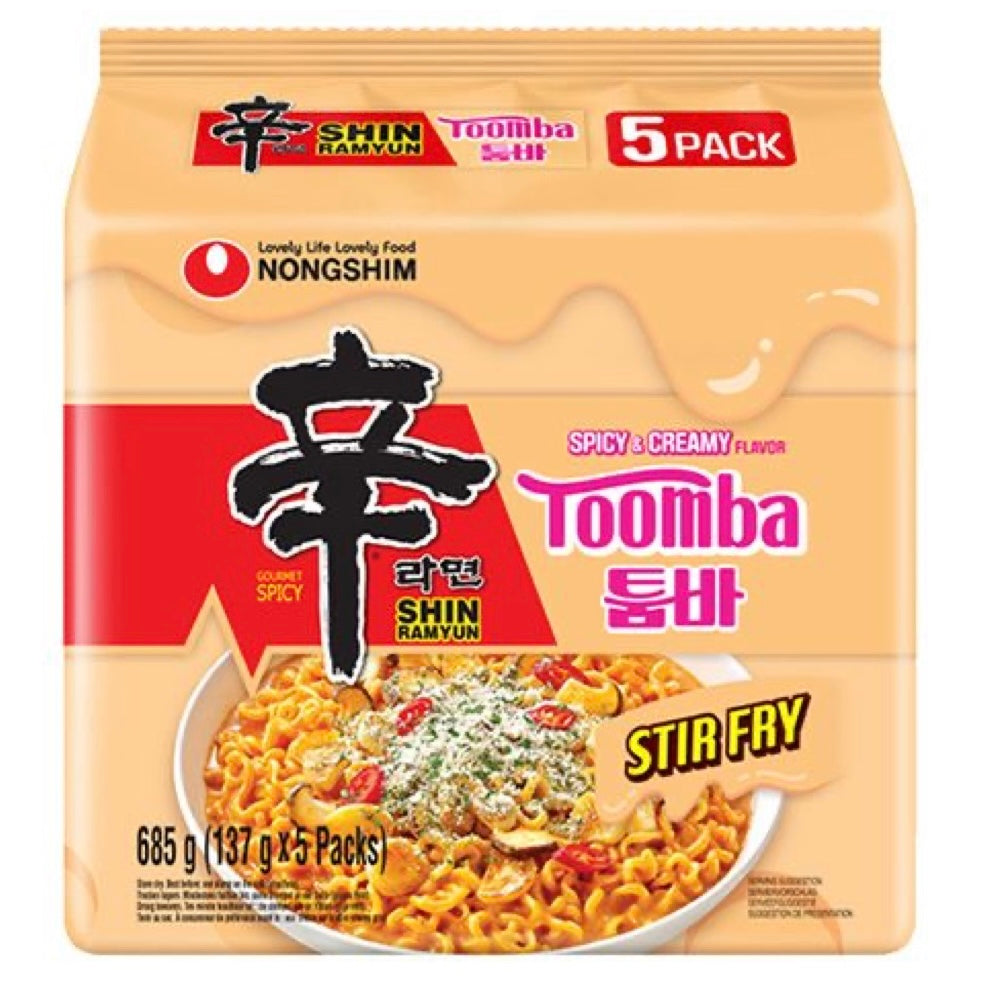 Nongshim Shin Ramyun Stir-fry Tomba (Spicy & Creamy Flavour) Multi 5x137g