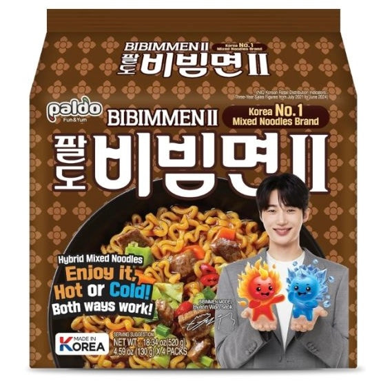 Paldo Bibim Men Instant Noodles (Spicy Cold Noodles) Multi 4x130g