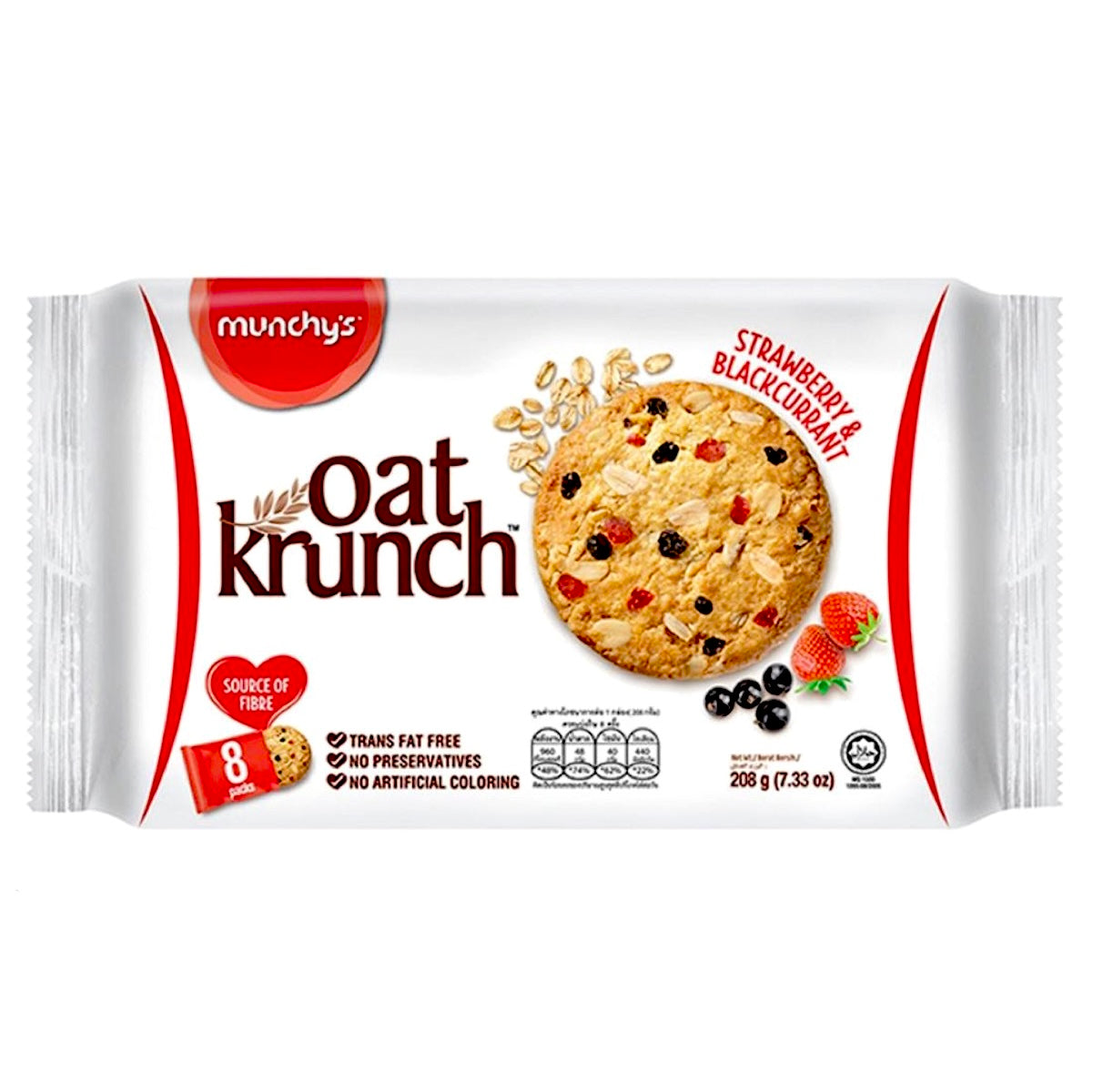 MC Munchy’s Oat Crunch Strawberry & Blackcurrant 208g
