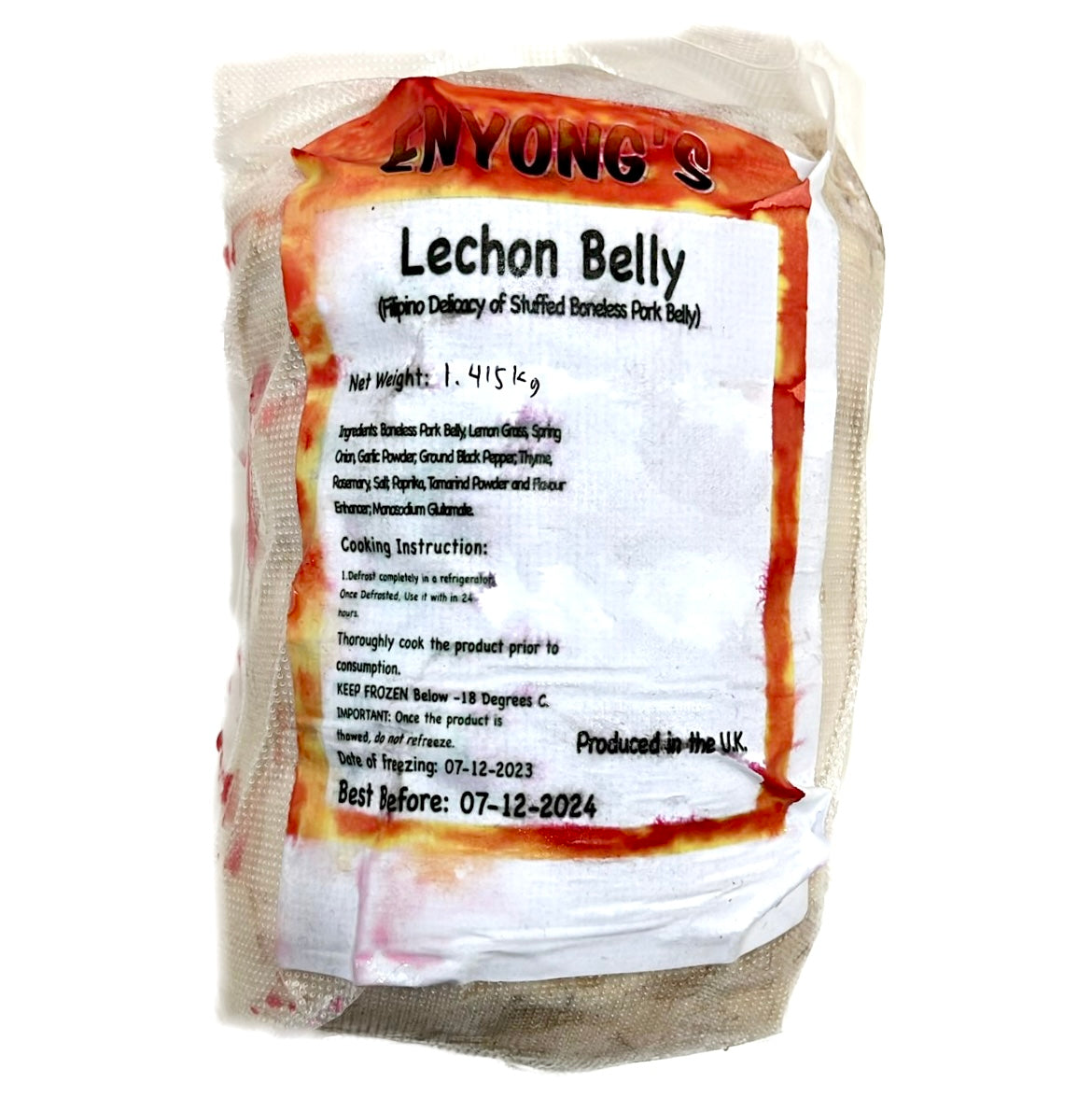 Enyong’s Lechon Belly 1kg