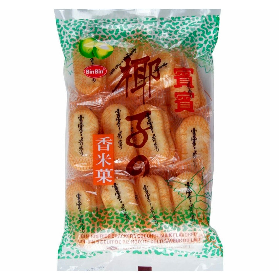 BIN BIN Rice Cracker Coconut Flavour 150g