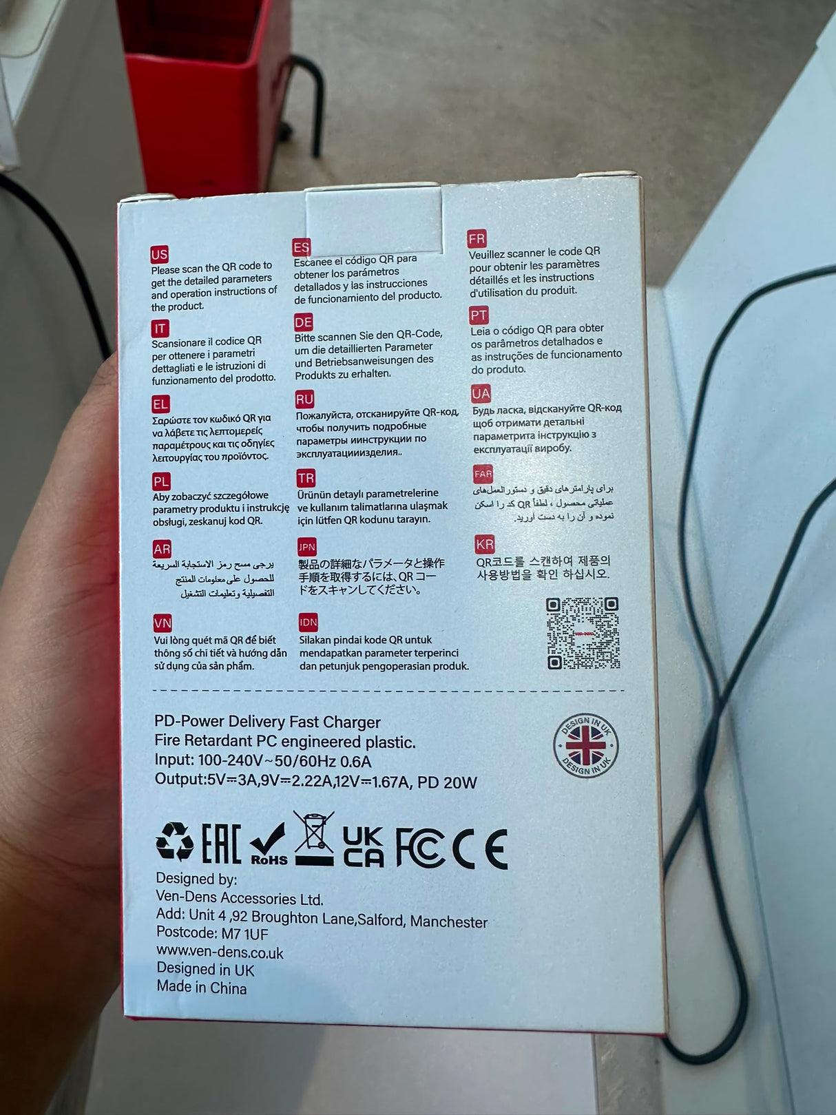 20W USB-C PD Fast Charger UK Plug