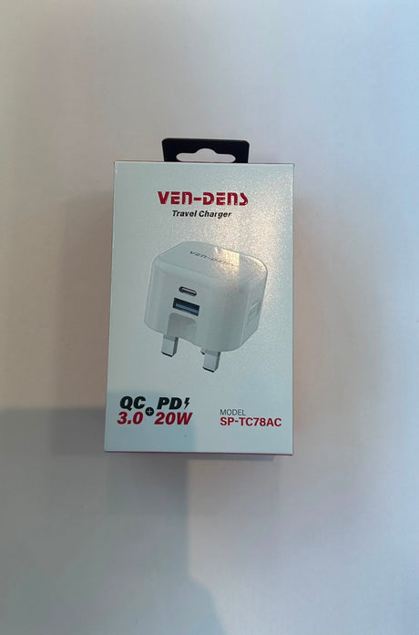 Dual Port QC3.0 + PD 20W UK Travel Charger | Asian Grocery UK