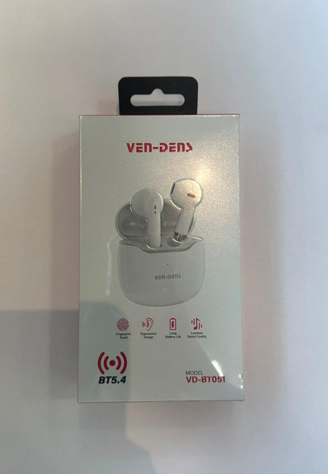 Ven-Dens VD-BT051 True Wireless Earbuds White | Asian Grocery UK