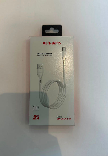 USB-A to Type-C Data Cable 1M White 5V/2A 480Mbps | Asian Grocery UK