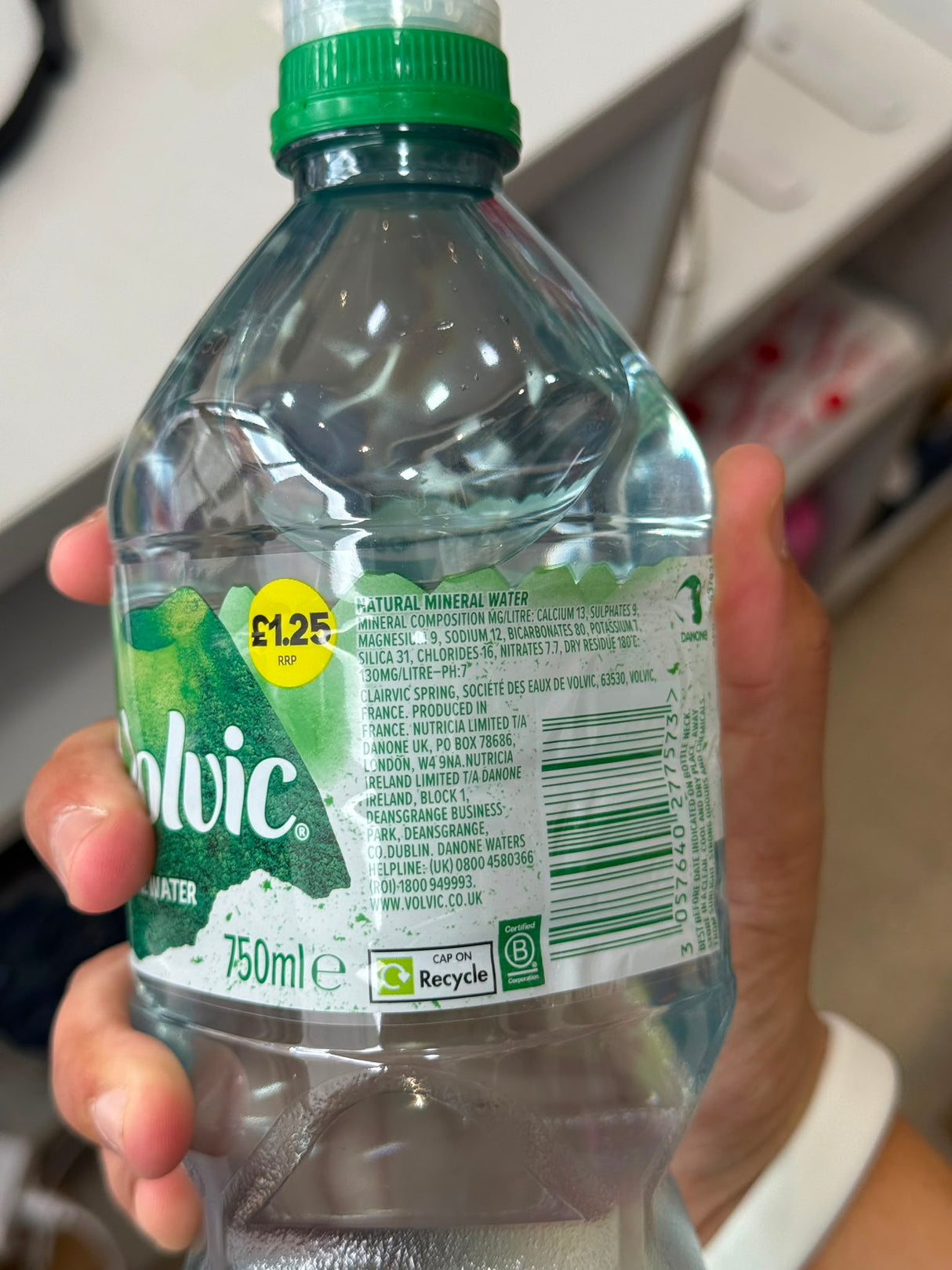 Volvic Natural Mineral Water 750ml Sport Cap