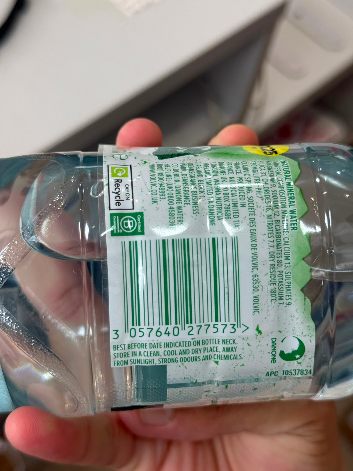Volvic Natural Mineral Water 750ml Sport Cap