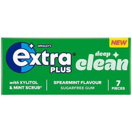 Wrigley's Extra Plus Deep Clean Spearmint Sugarfree Gum 7 Pieces | Asian Grocery UK