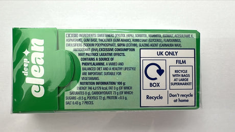 Wrigley's Extra Plus Deep Clean Spearmint Sugarfree Gum 7 Pieces | Asian Grocery UK