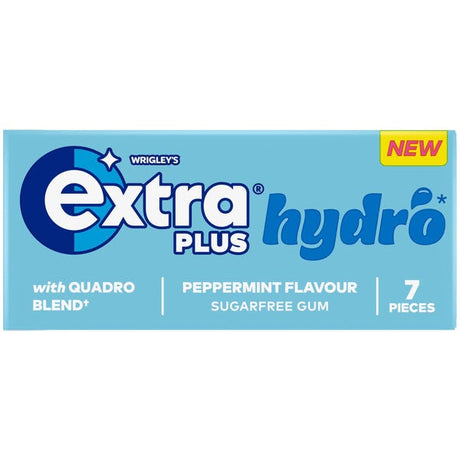 Wrigley's Extra Plus Hydro Peppermint Sugarfree Chewing Gum 7 Pieces | Asian Grocery UK