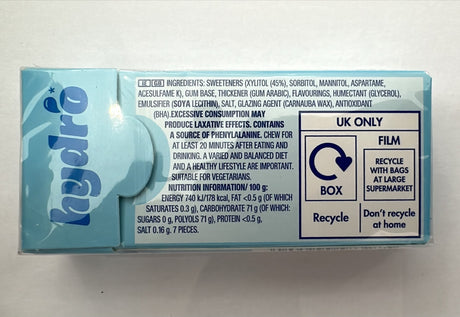 Wrigley's Extra Plus Hydro Peppermint Sugarfree Chewing Gum 7 Pieces | Asian Grocery UK