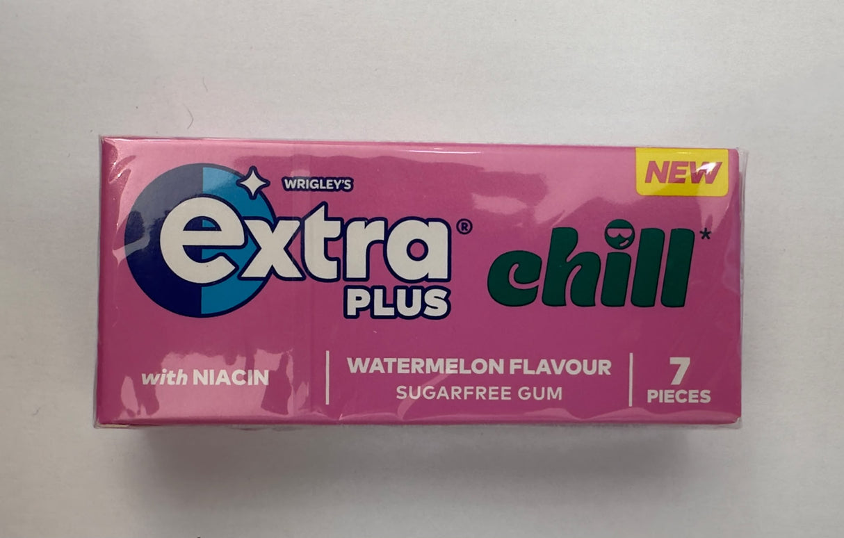 Wrigley's Extra Plus Chill Watermelon Sugarfree Gum 7 Pieces