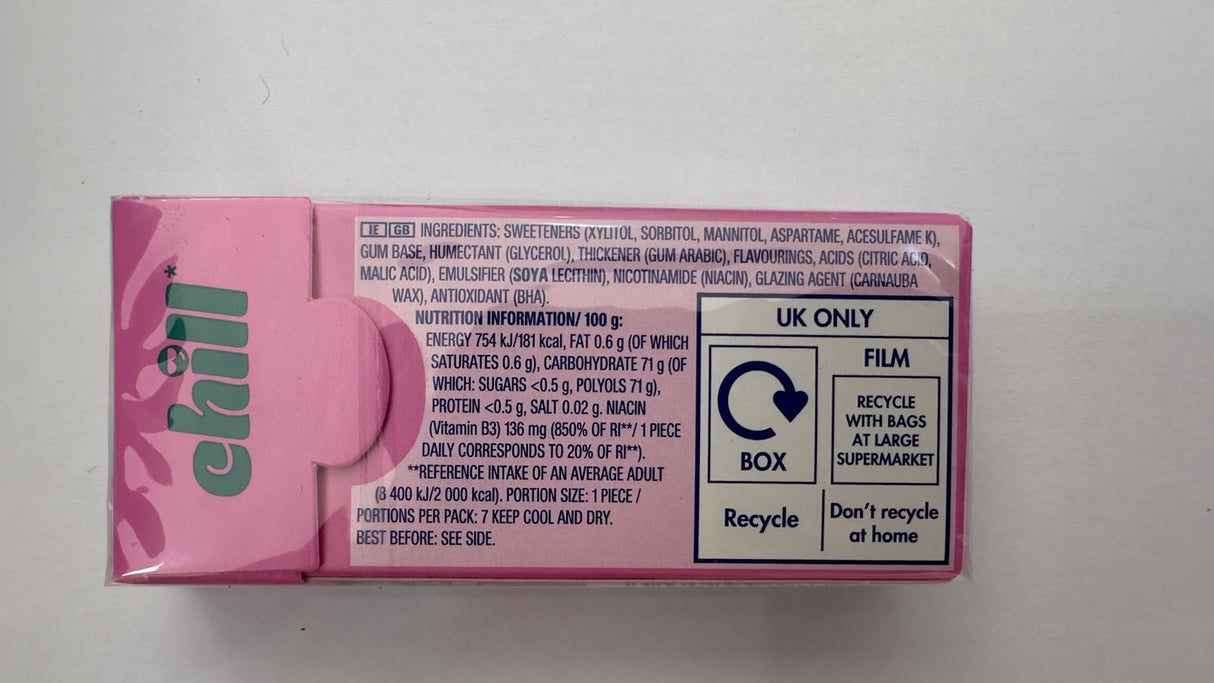Wrigley's Extra Plus Chill Watermelon Sugarfree Gum 7 Pieces