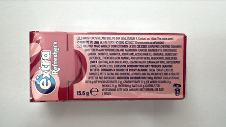 Wrigley's Extra Refreshers Chewing Gum Watermelon Raspberry Flavour 15.6g | Asian Grocery UK