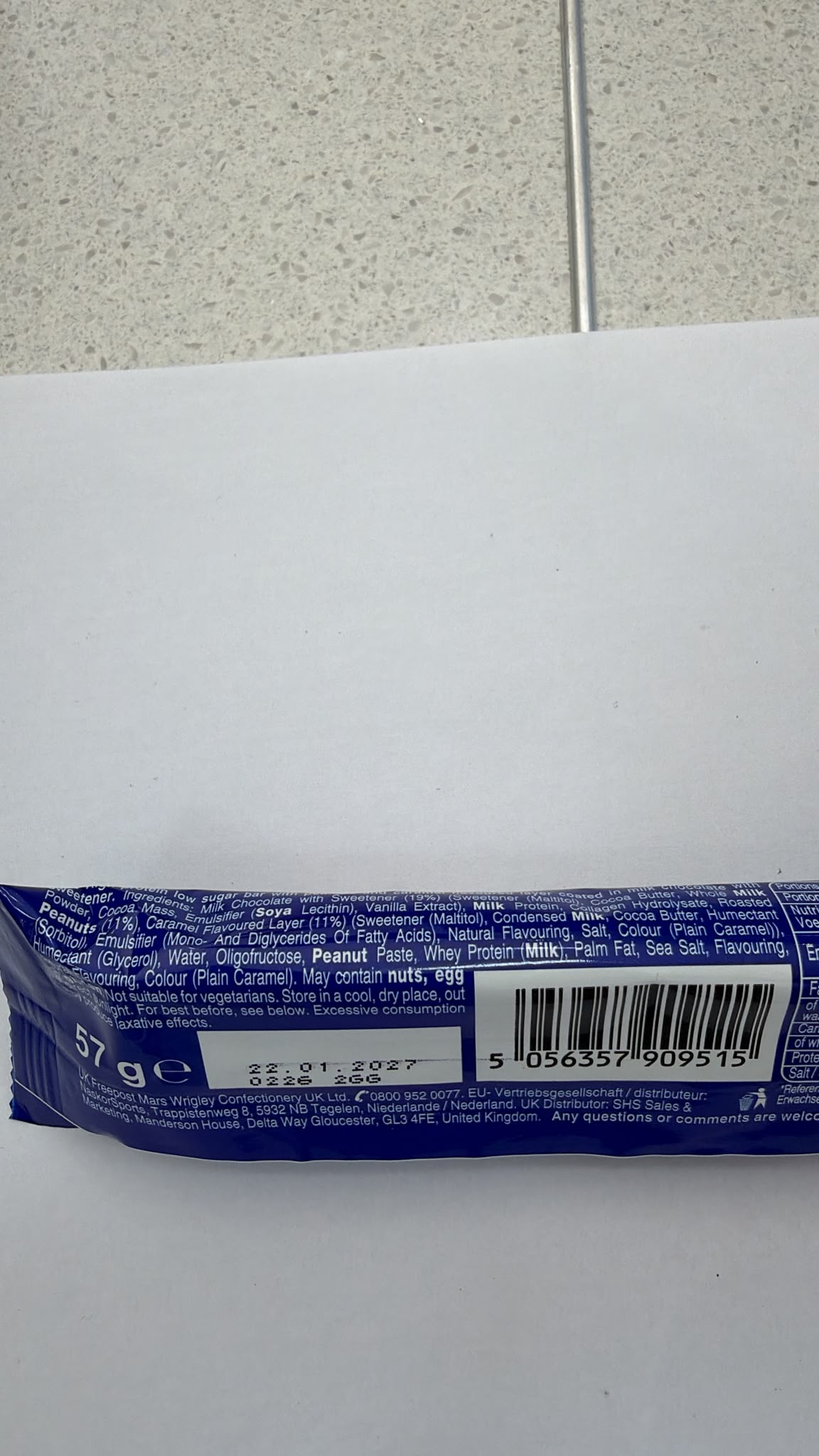 Snickers Hi Protein Low Sugar Bar 57g
