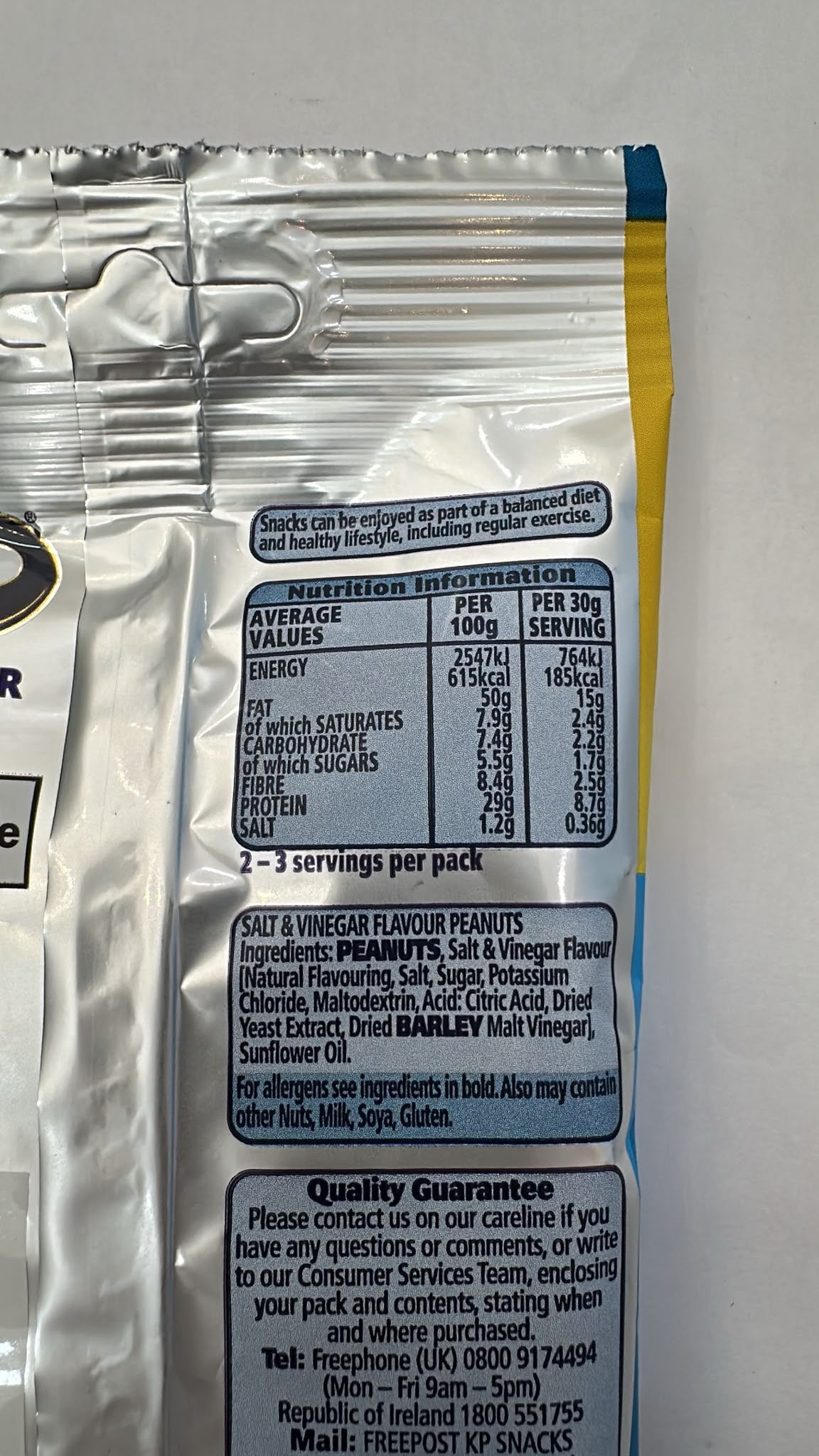 KP Salt & Vinegar Flavour Peanuts 65g