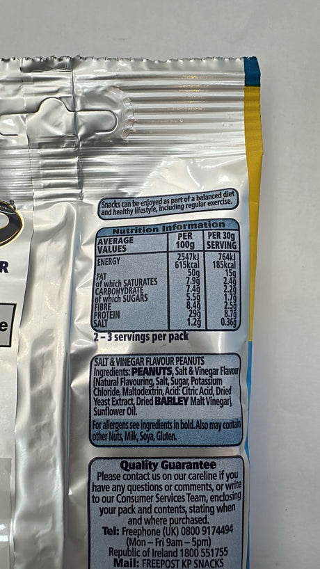 KP Salt & Vinegar Flavour Peanuts 65g