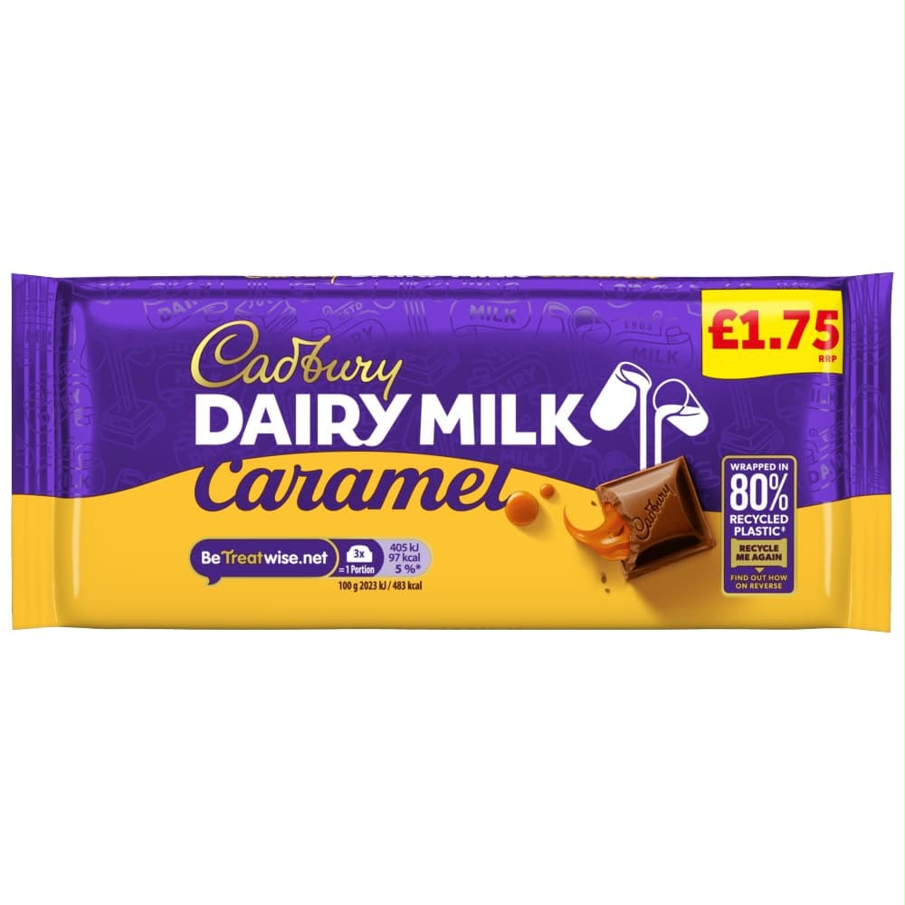 Cadbury Dairy Milk Caramel Chocolate Bar 120g
