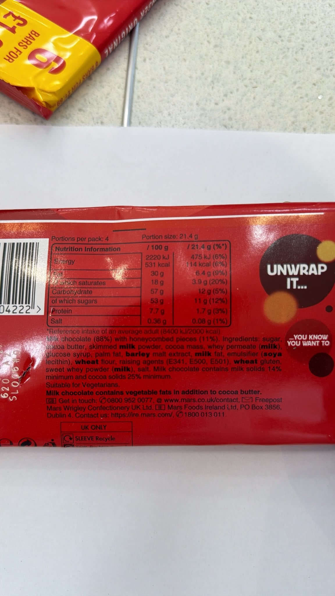 Maltesers Teasers Chocolate Bar 100g