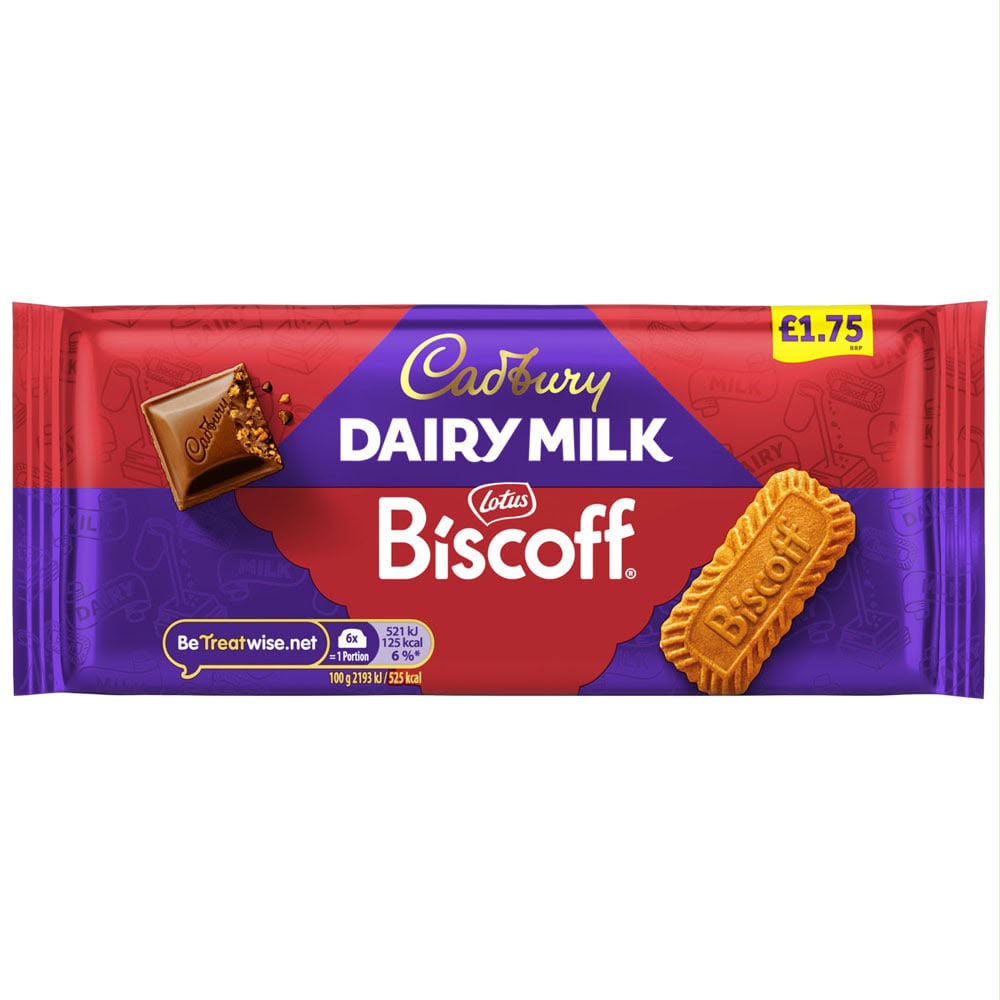 Cadbury Dairy Milk Biscoff Chocolate Bar 95g