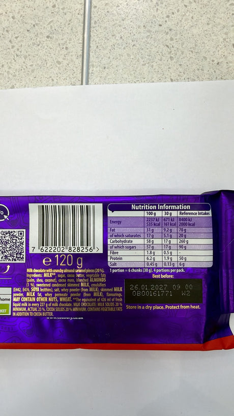 Cadbury Dairy Milk Daim Chocolate Bar 120g | Asian Grocery UK