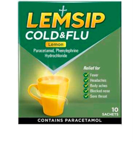 Lemsip Cold & Flu Lemon 10 Sachets | Asian Grocery UK