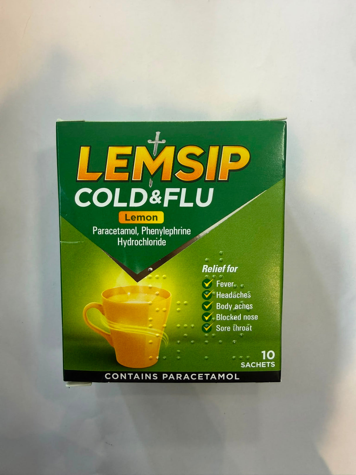 Lemsip Cold & Flu Lemon 10 Sachets