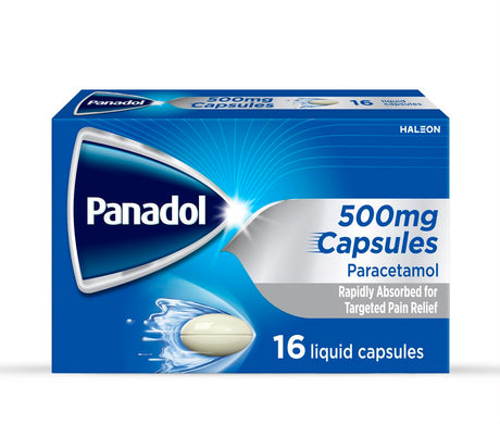 Panadol 500mg Capsules Paracetamol 16 Liquid Capsules | Asian Grocery UK