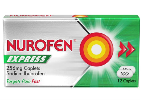 Nurofen Express 256mg Sodium Ibuprofen Caplets 12 Pack | Asian Grocery UK