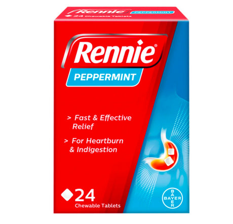 Rennie Peppermint Antacid Chewable Tablets 24s | Asian Grocery UK