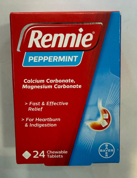 Rennie Peppermint Antacid Chewable Tablets 24s | Asian Grocery UK