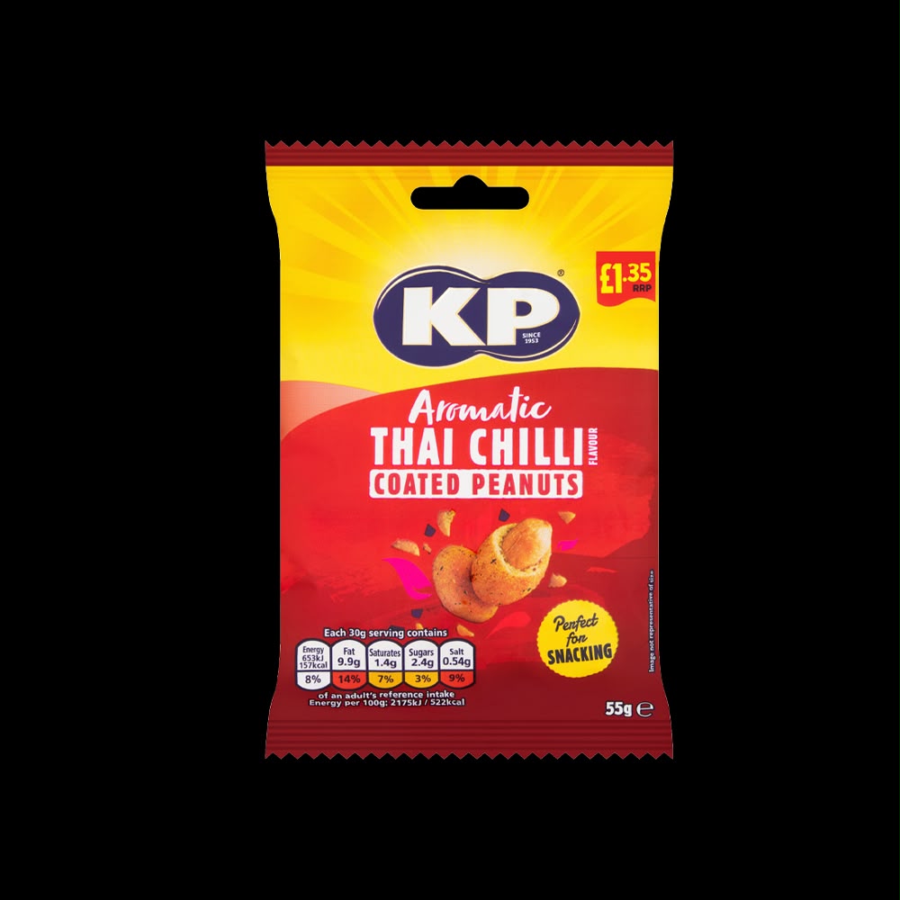 KP Aromatic Thai Chilli Coated Peanuts 55g | Asian Grocery UK