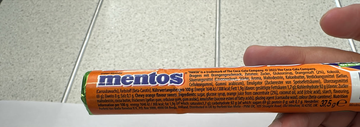 Mentos Fanta Orange Chewy Dragees 37.5g | Asian Grocery UK