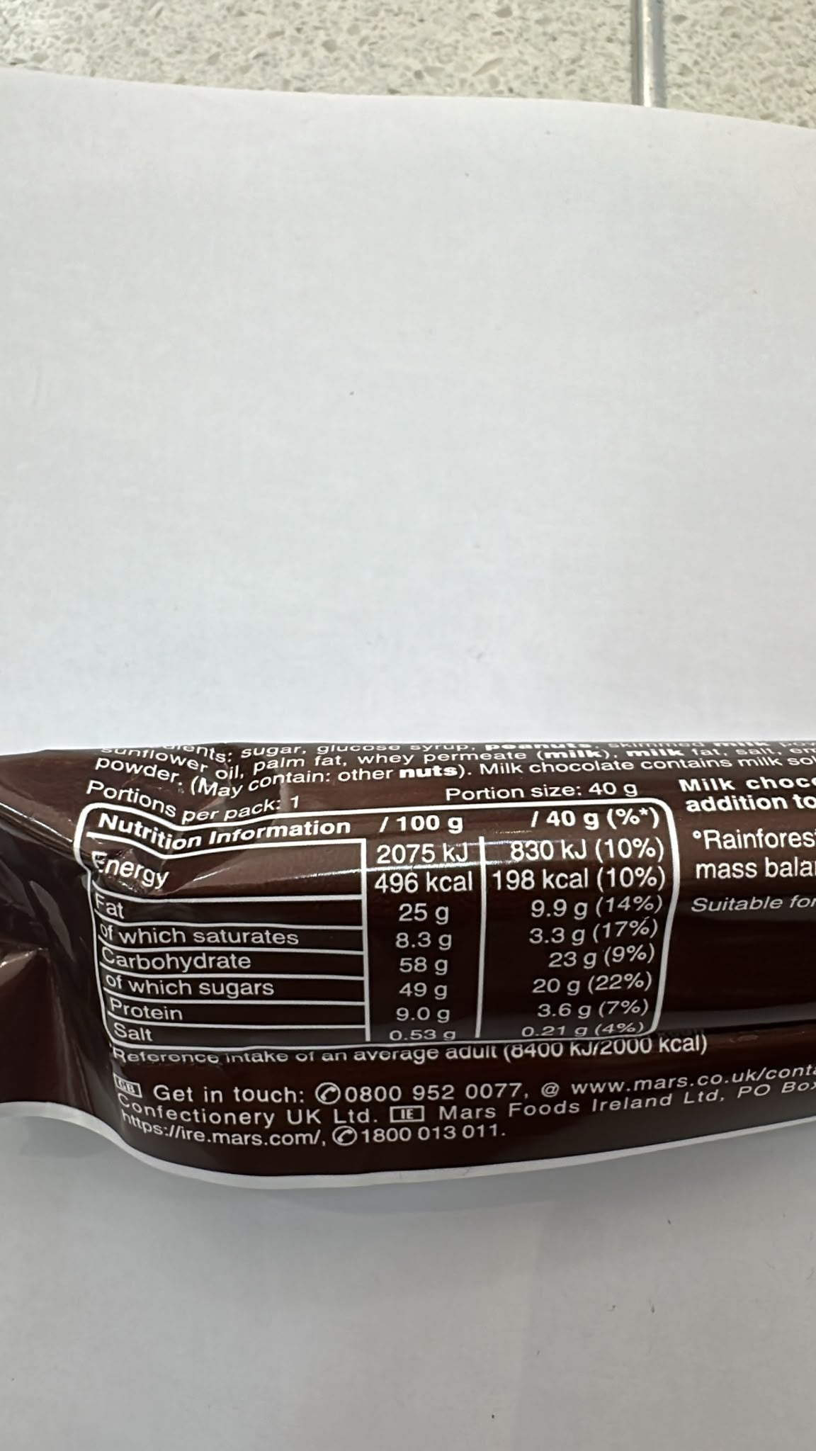 Snickers Chocolate Bar 40g | Asian Grocery UK