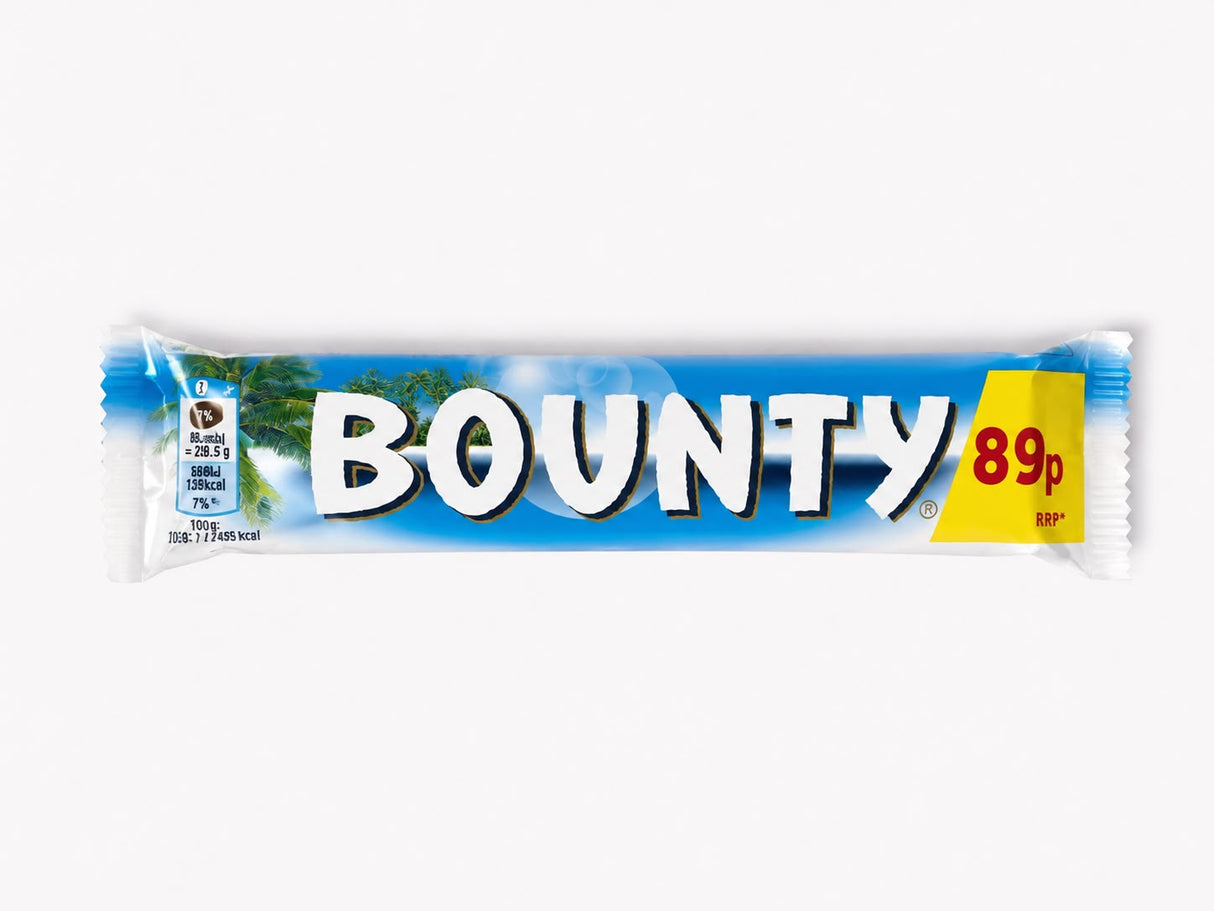 Bounty Milk Chocolate Coconut Bar 57g (2 x 28.5g) | Asian Grocery UK