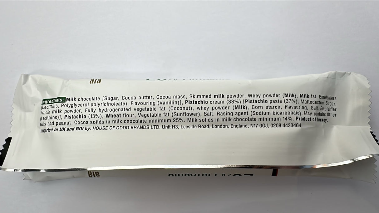Nestle Damak Ala Pistachio Chocolate Wafer Bar 30g | Asian Grocery UK