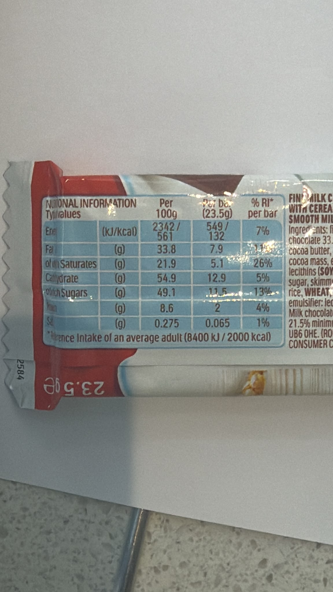 Kinder Country Chocolate Bar 23.5g | Asian Grocery UK