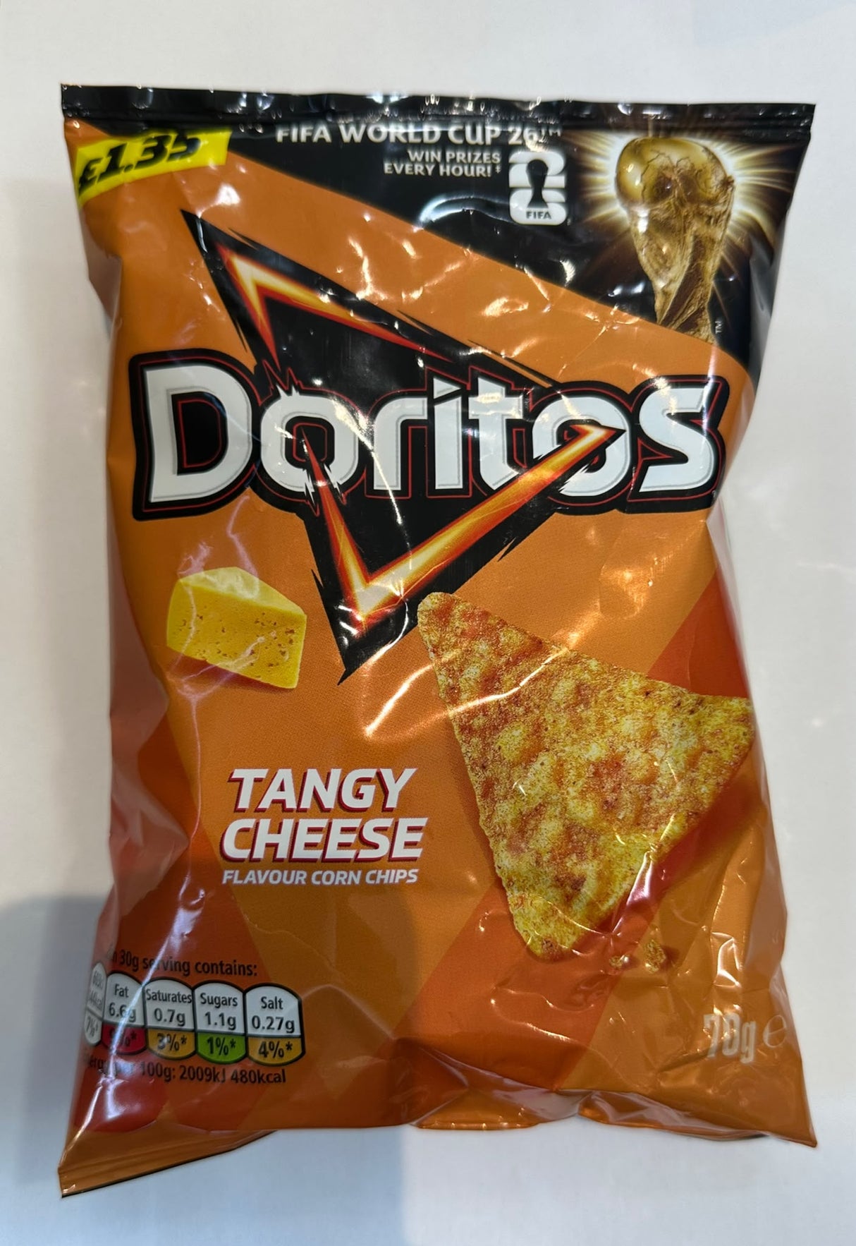 Doritos Tangy Cheese Flavour Corn Chips 70g | Asian Grocery UK
