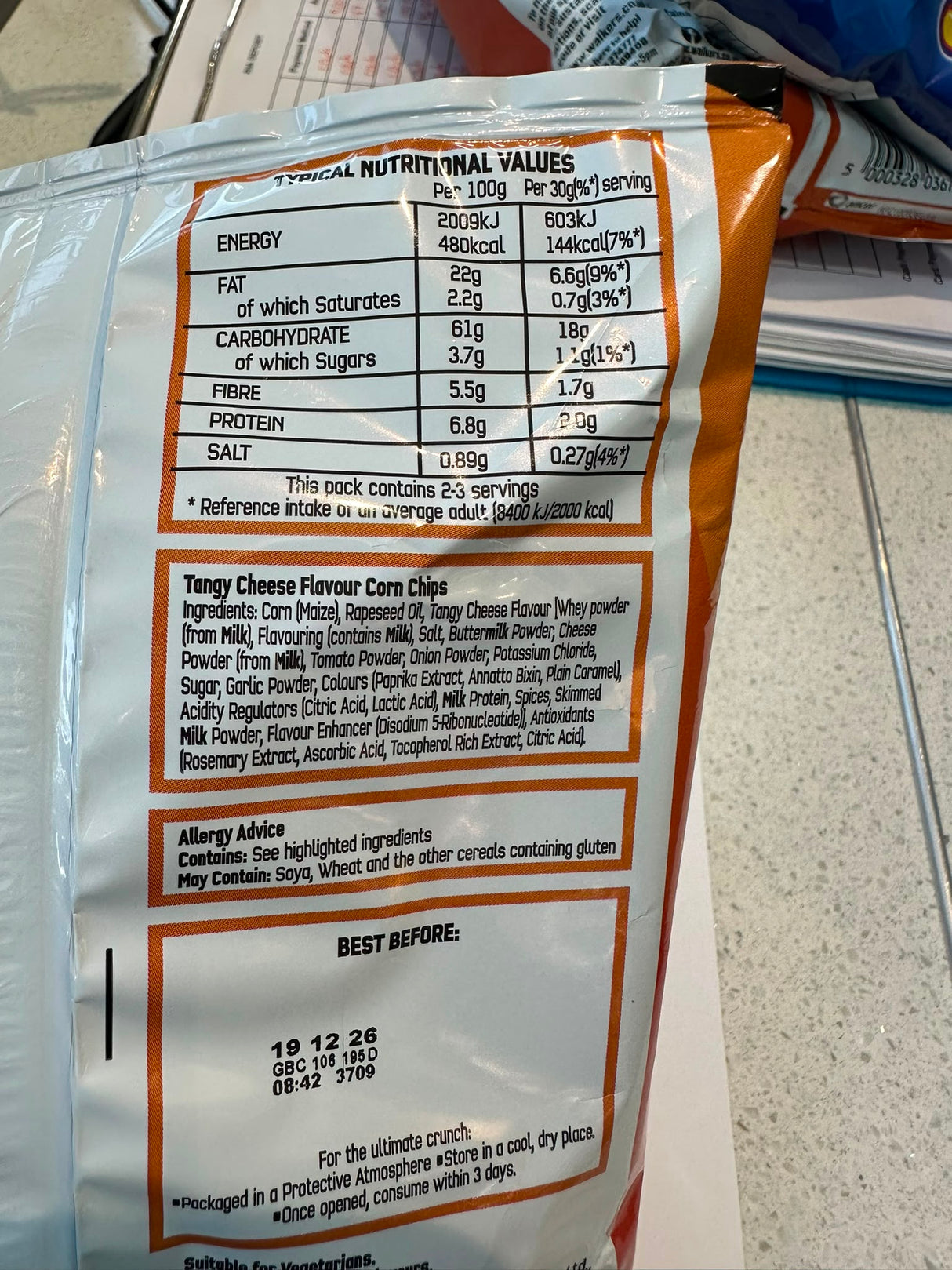 Doritos Tangy Cheese Flavour Corn Chips 70g | Asian Grocery UK