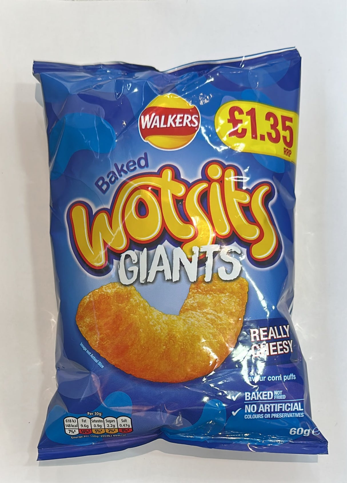 Walkers Baked Wotsits Giants Really Cheesy Corn Puffs 60g | Asian Grocery UK