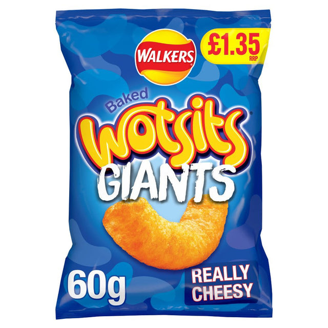 Walkers Baked Wotsits Giants Really Cheesy Corn Puffs 60g | Asian Grocery UK