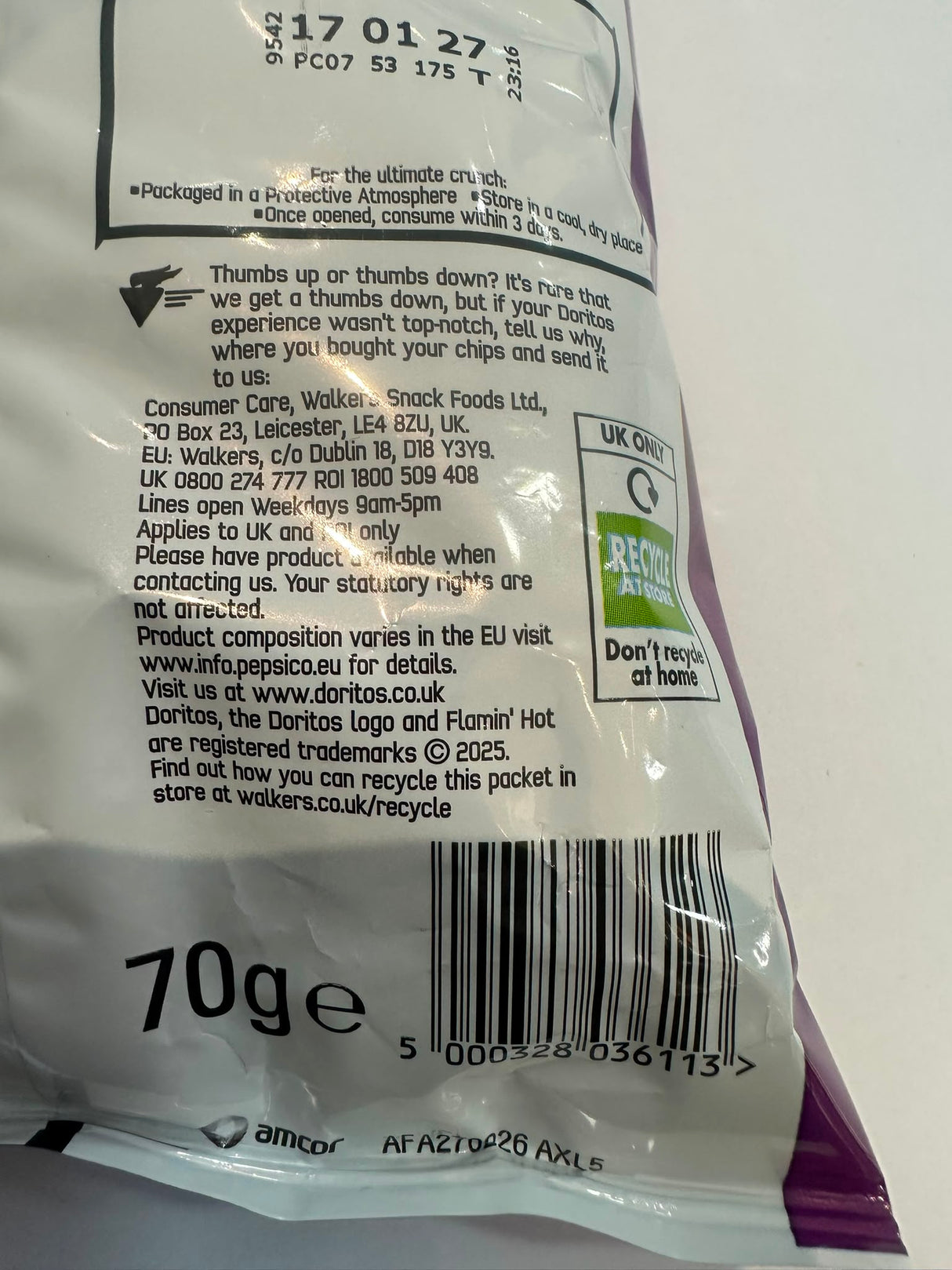 Doritos Flamin' Hot Flavour Corn Chips 70g | Asian Grocery UK