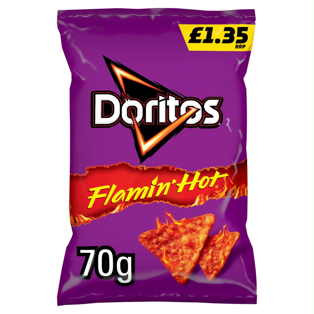 Doritos Flamin' Hot Flavour Corn Chips 70g | Asian Grocery UK